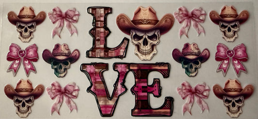 16oz UV DTF wrap SkullLove