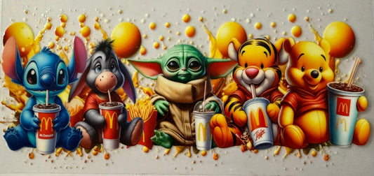 16oz UV DTF wrap Winnie & friends 2