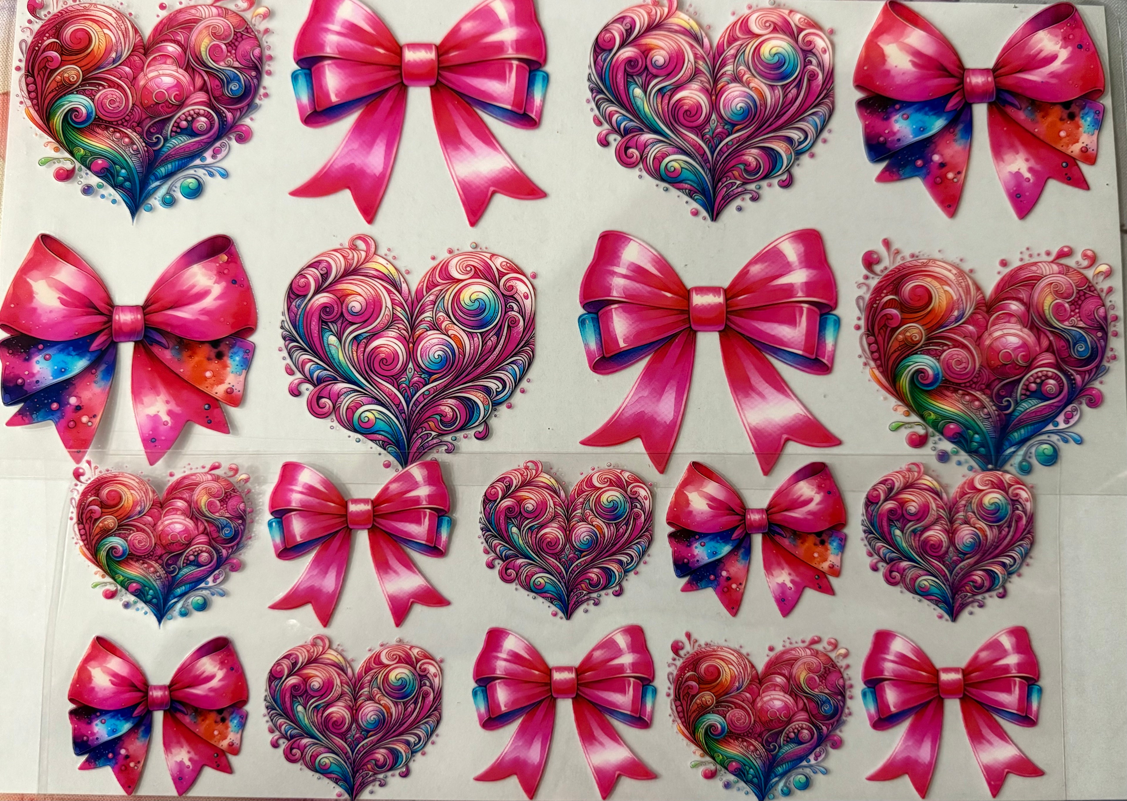 40oz UV DTF Wrap Bows & hearts