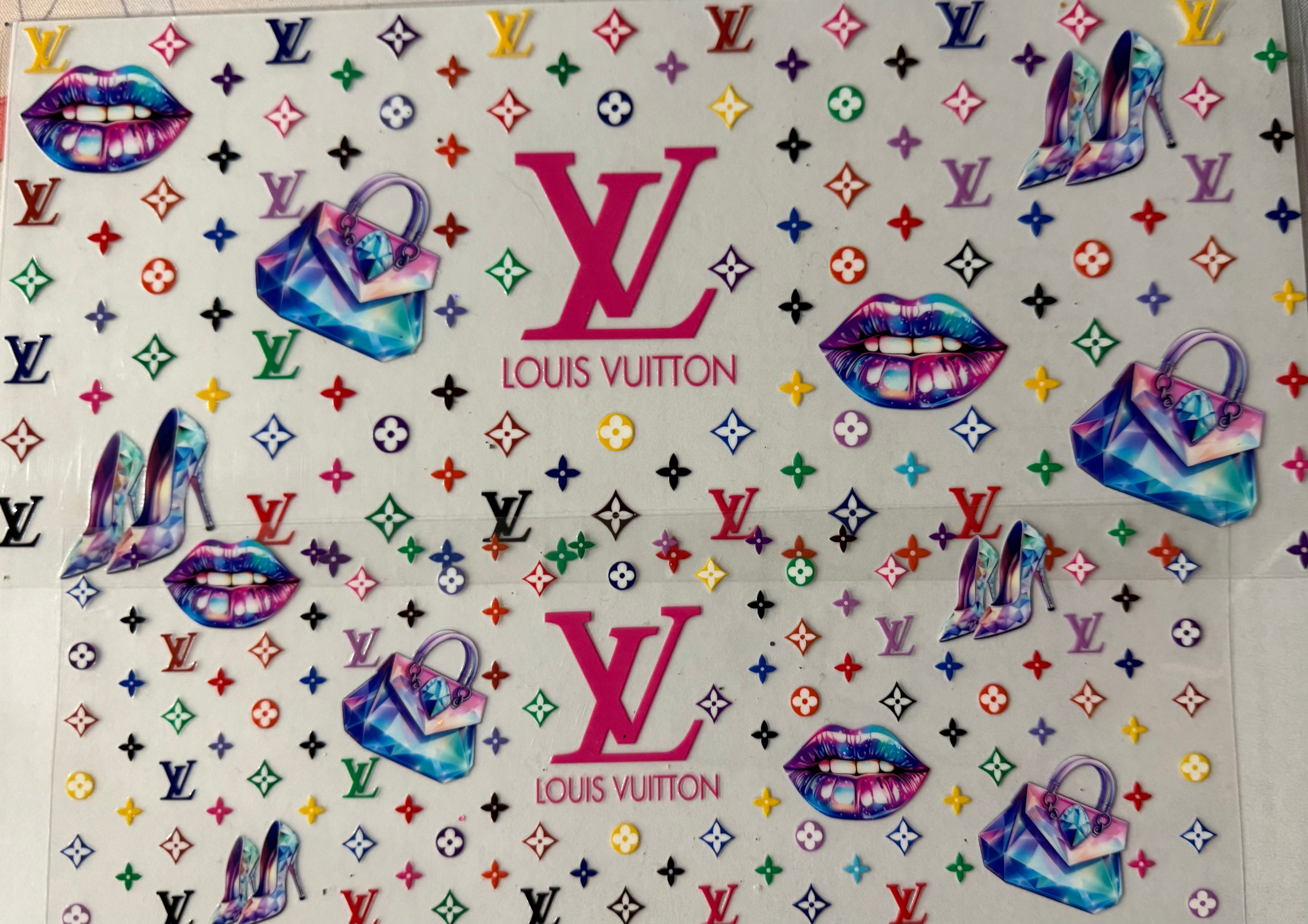 40oz UV DTF Wrap Rainbow LV