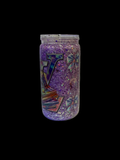 16oz Premade Snowglobe tumbler- Designer Purple