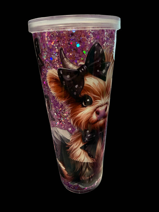 24oz Premade Snowglobe- Black Highland