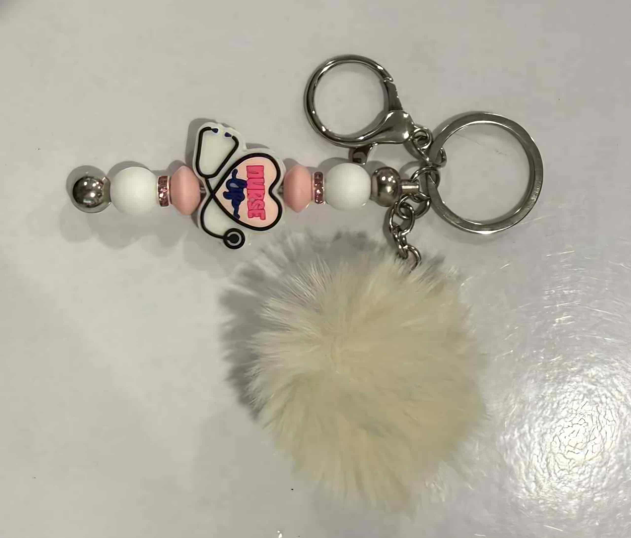 Stainless steel Beaded Keyrings