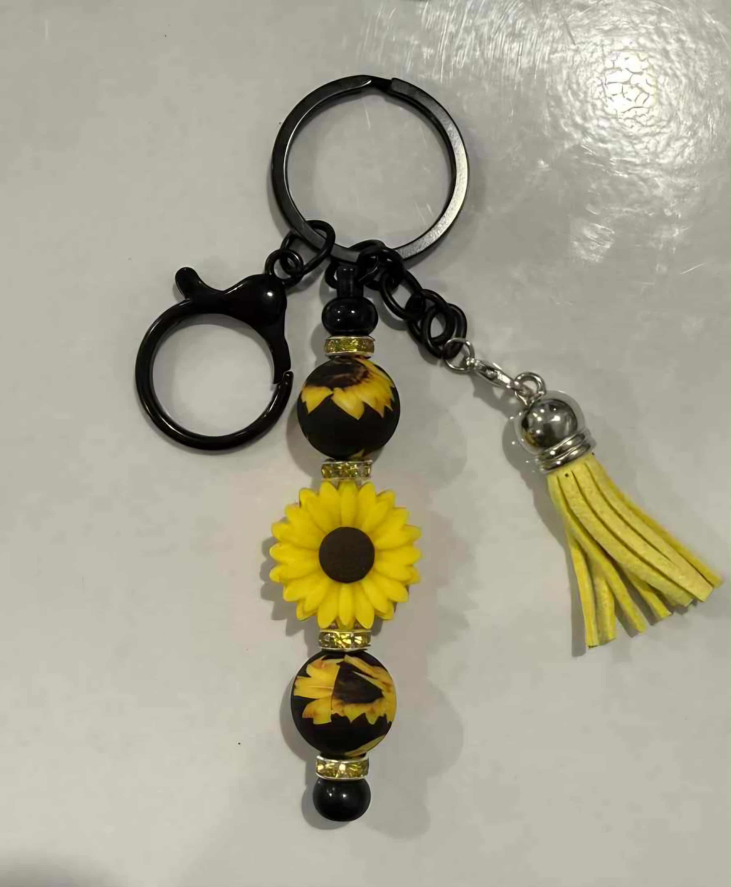 Stainless steel Beaded Keyrings